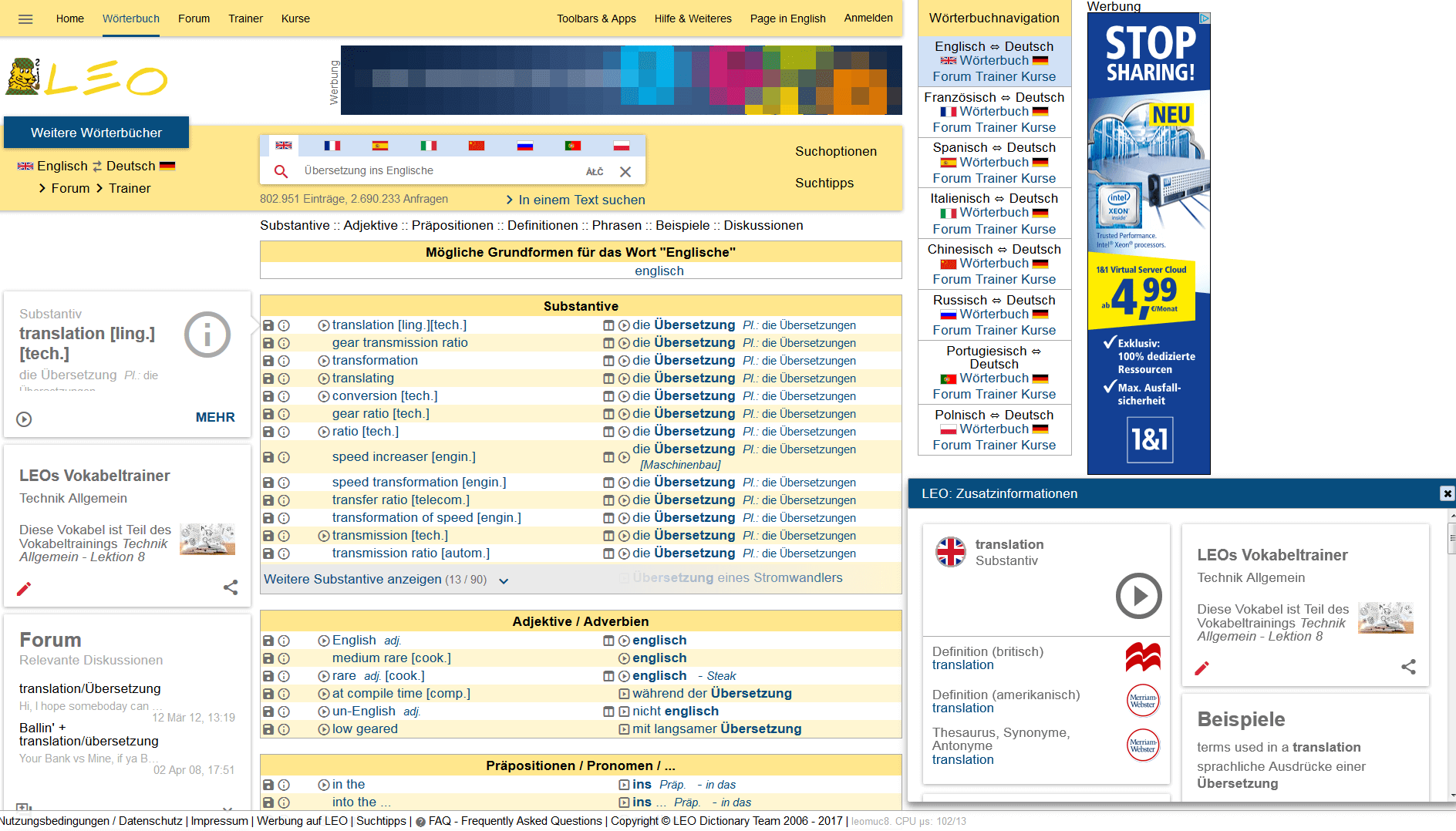 Online-Wörterbuch LEO