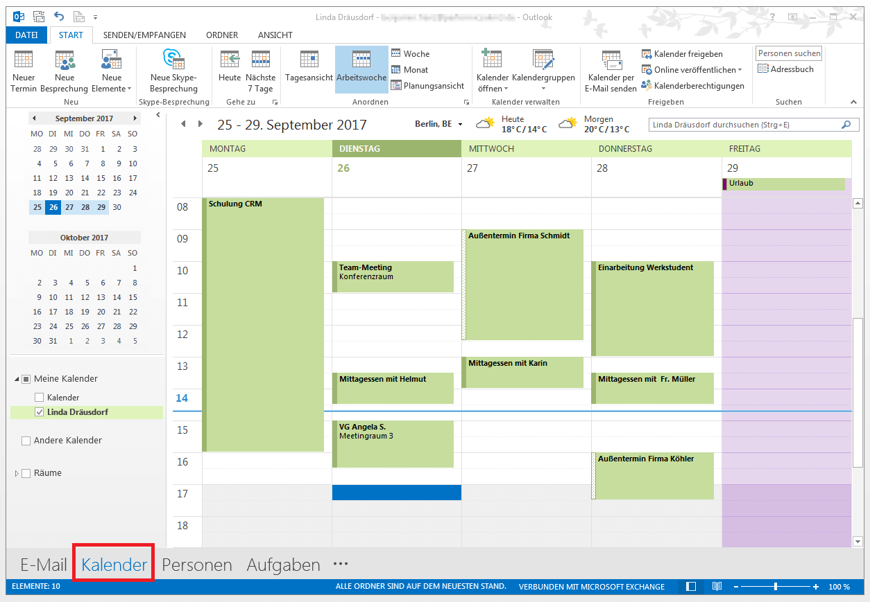 Outlook-Kalender freigeben - IONOS AT