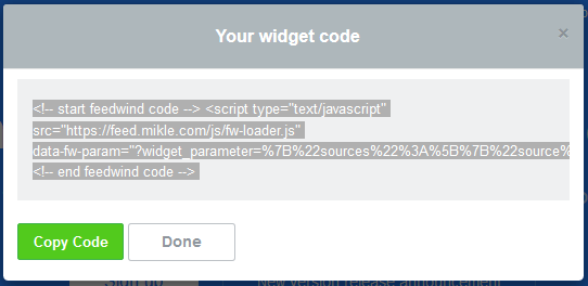 Widget-Code