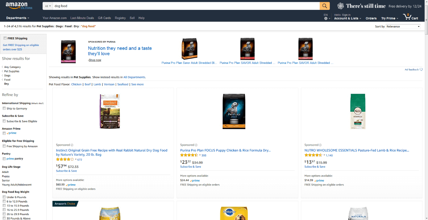 Gesponserte Suchergebnisse auf Amazon.com