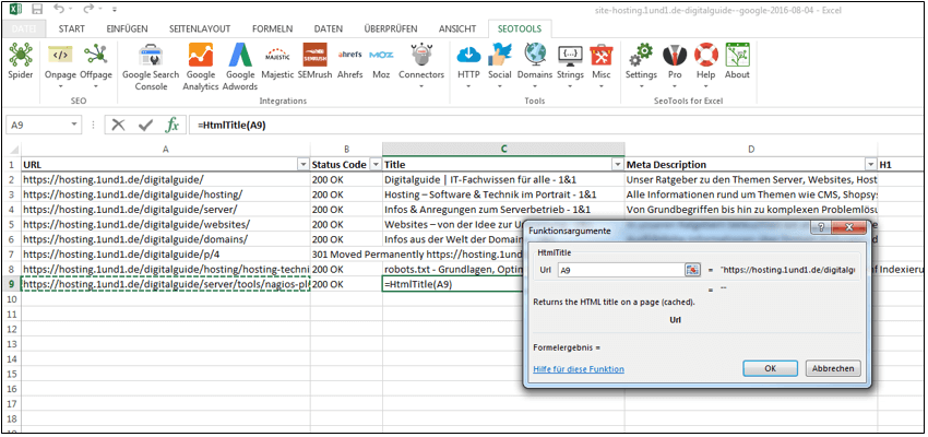 SeoTools for Excel – das Allround-Add-in