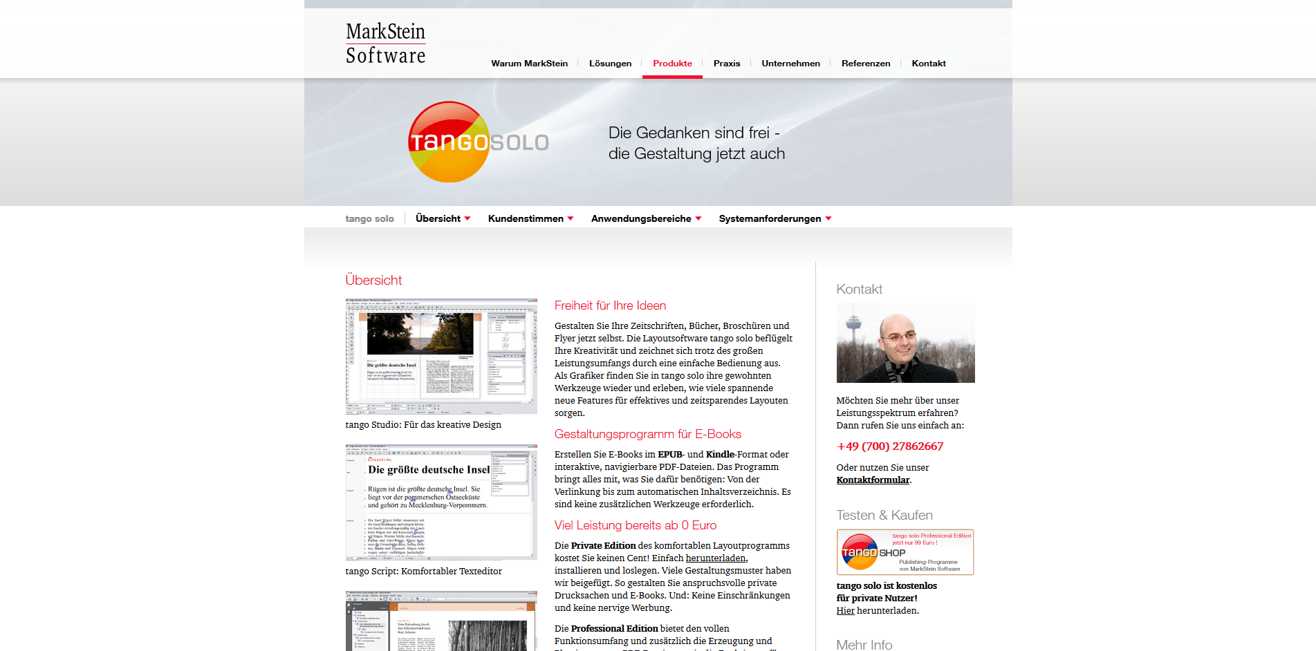 Startseite Markstein Software: Tango Solo