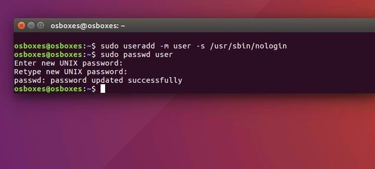 Ubuntu-Terminal: Benutzerkontenerstellung