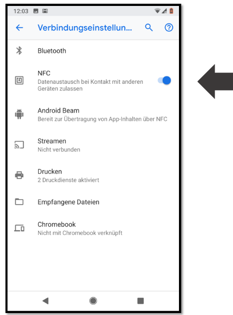 Android-Benutzeroberfläche: Verbindungseinstellungen