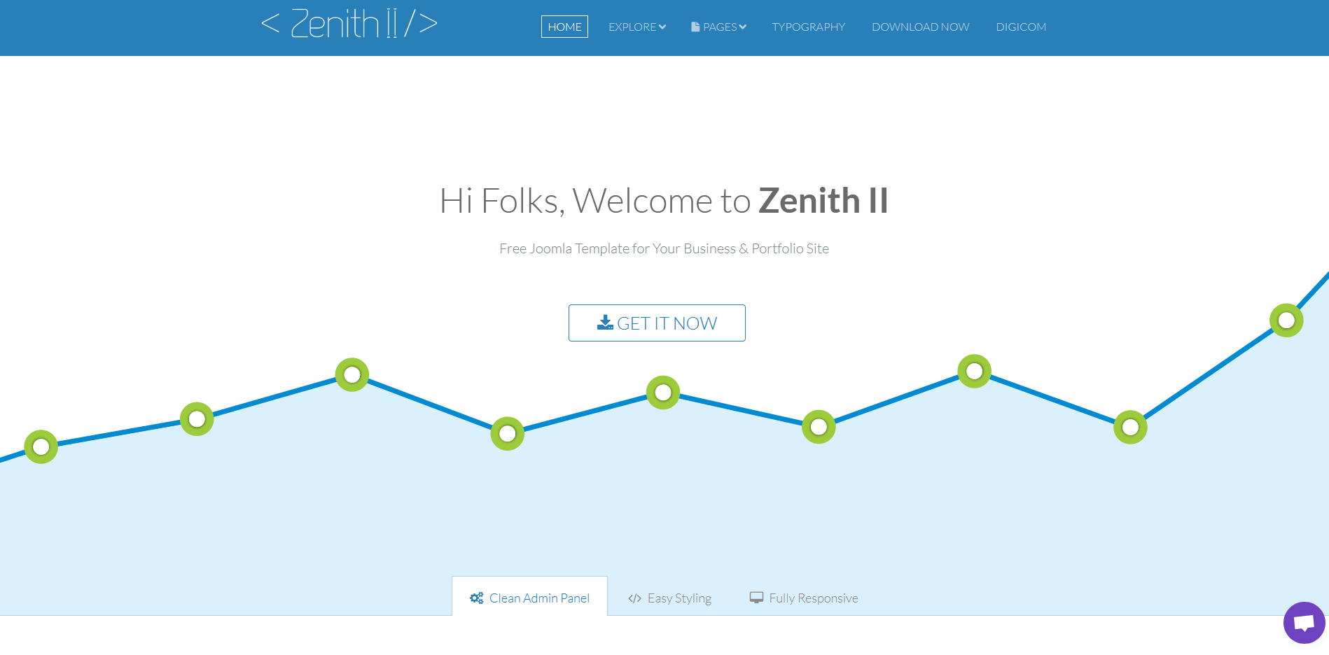 Screenshot des Joomla-Templates Zenith II