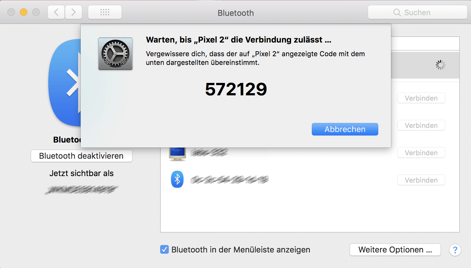 Bluetooth-Pairing unter macOS