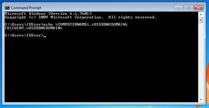 FQDN in der Windows-Kommandozeile anzeigen
