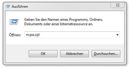 Windows 8: Ausführen des Services ncpa.cpl