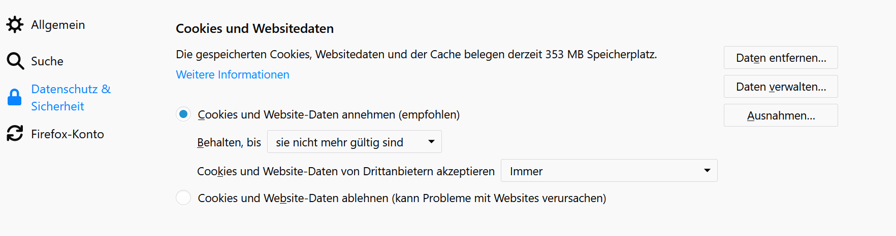 Cookie Einstellungen Firefox Cookie Einstellungen Firefox