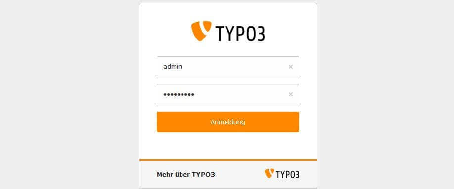 TYPO3: Backend-Log-in