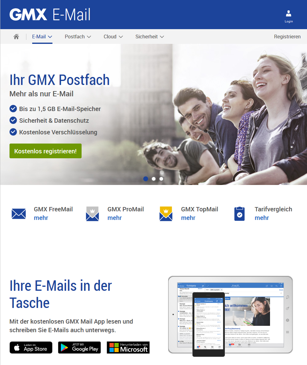 Kostenlose E Mail Anbieter Freemail Anbieter Im Vergleich 21 Ionos