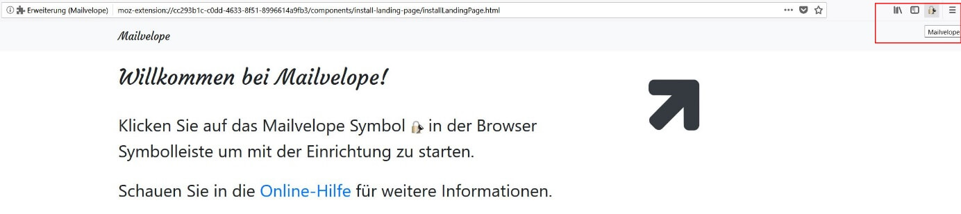 Mailvelope-Icon in der Firefox-Symbolleiste