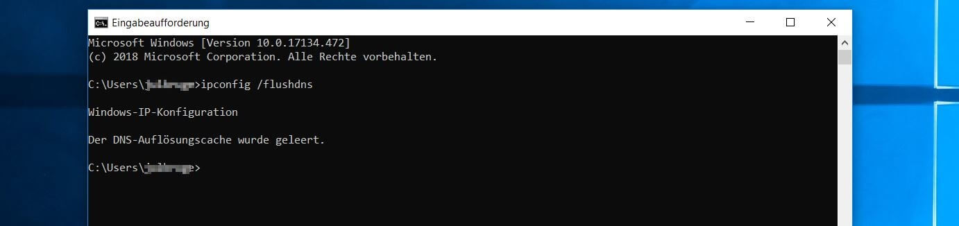 Windows 10: DNS-Flush via Eingabeaufforderung