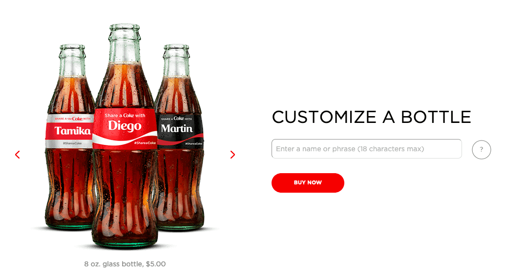 Coca-Cola-Flaschen mit individuellem Namen gestalten und kaufen