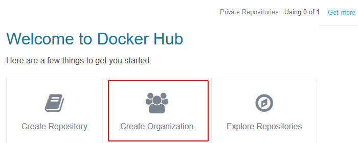 Docker Hub - Organisation erstellen