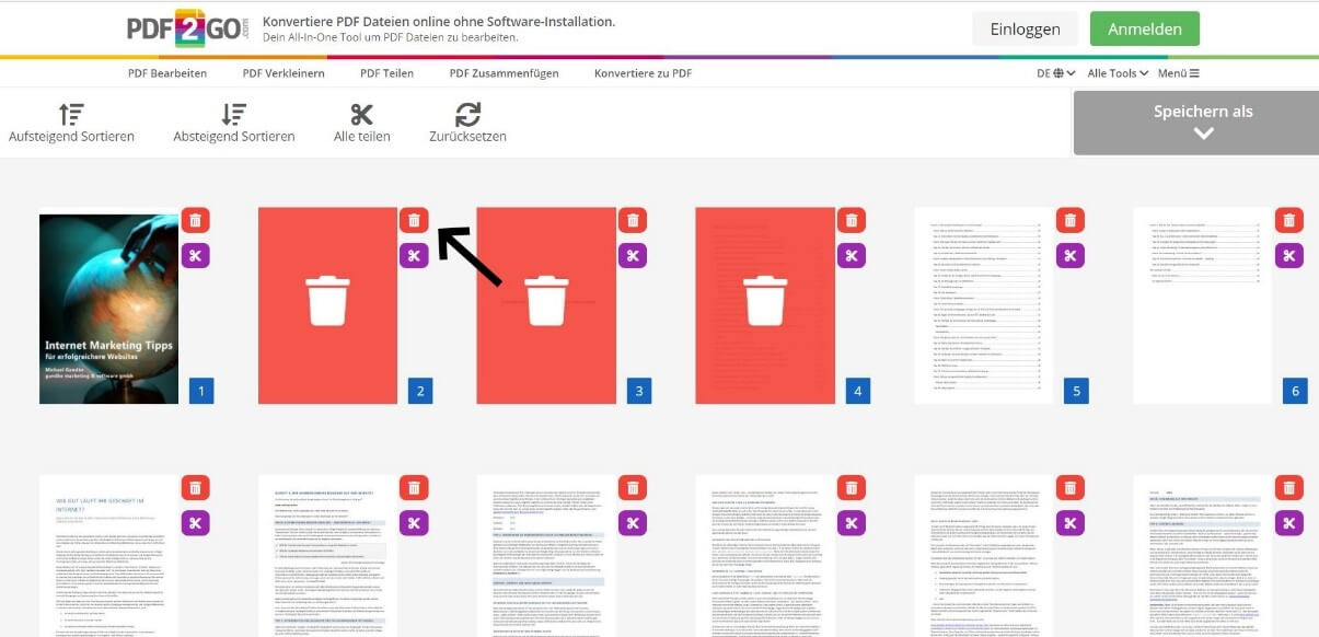 pdf datei beschneiden und in einzelne seiten teilen