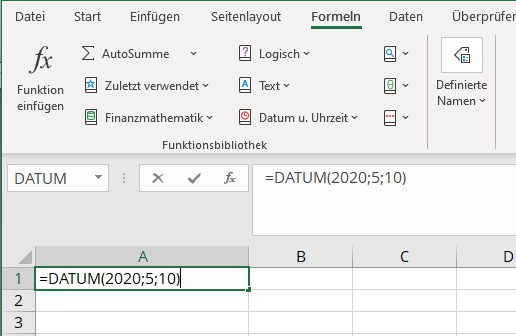 Excel-Formel DATUM