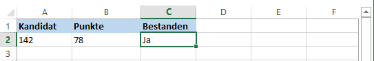 Excel VBA: ausgefüllte Tabelle