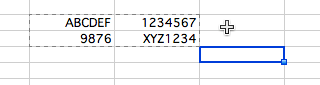 Excel: Zellbereich ausschneiden 