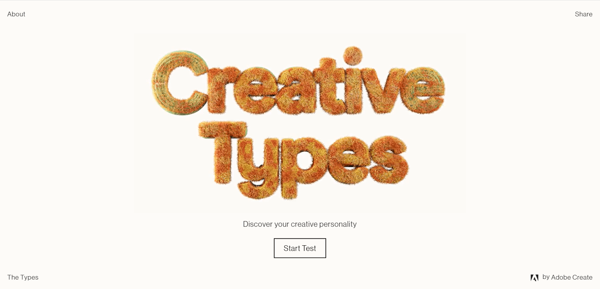 Microsite von Adobe: Creative Types