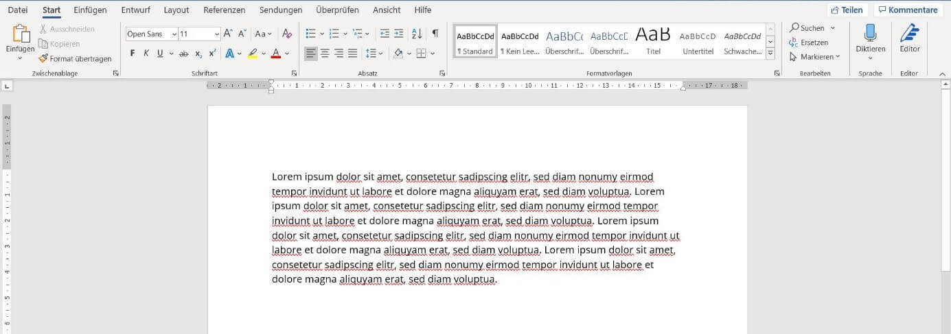 Microsoft Word: Textfeld 