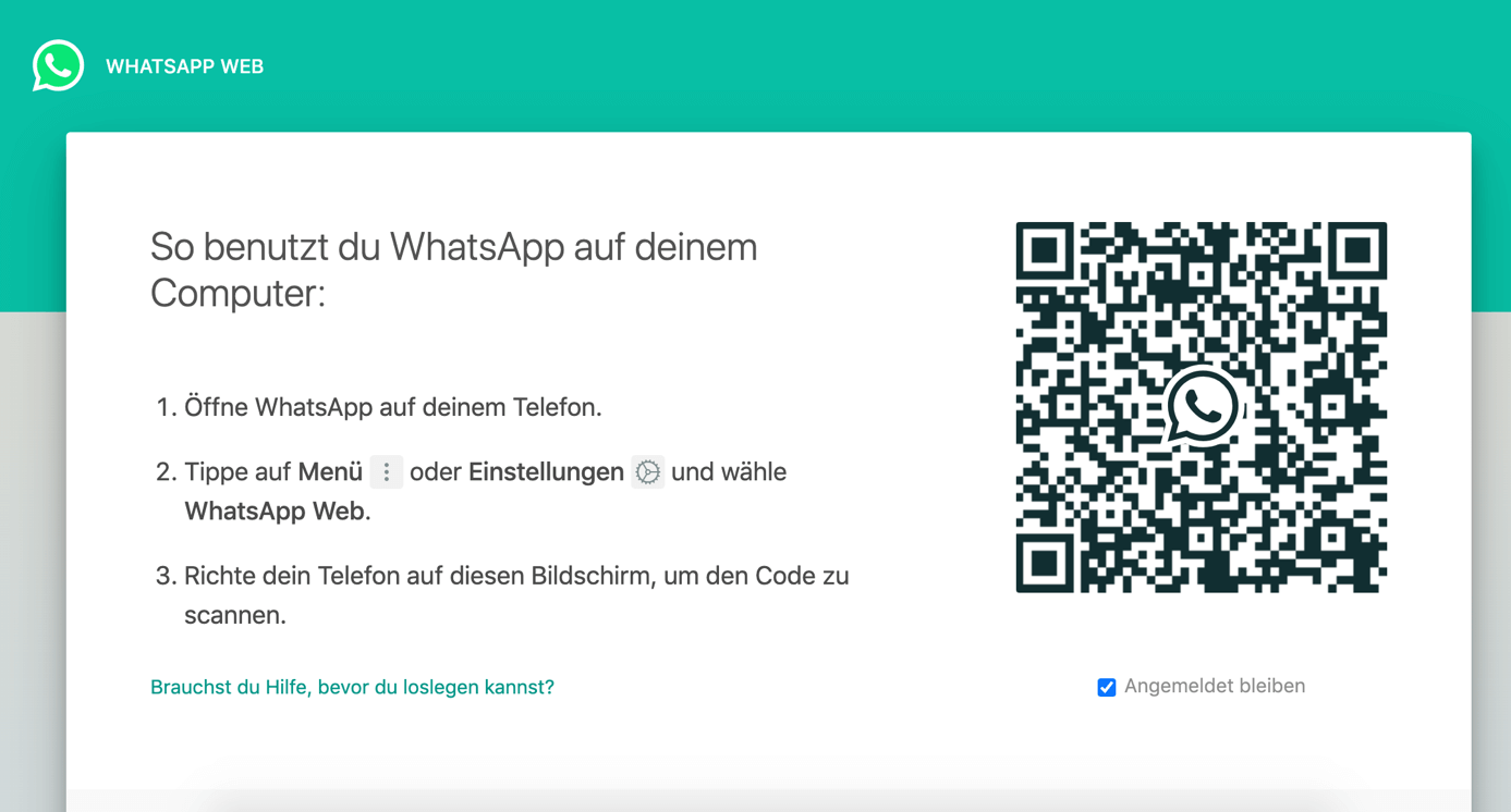 WhatsApp Web: Einrichtungsanleitung