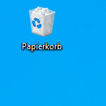 Das Desktopsymbol für den Papierkorb in Windows 10 