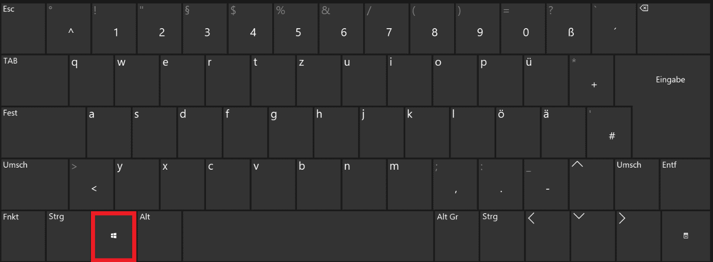 Windows-Taste auf der Tastatur