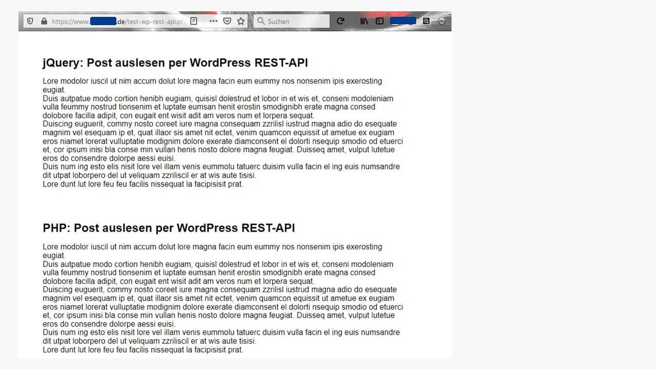 WordPress REST-API: ein praktisches Beispiel