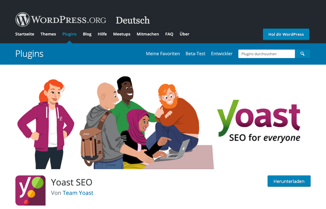 WordPress-SEO-Plugin Yoast SEO bei WordPress.org