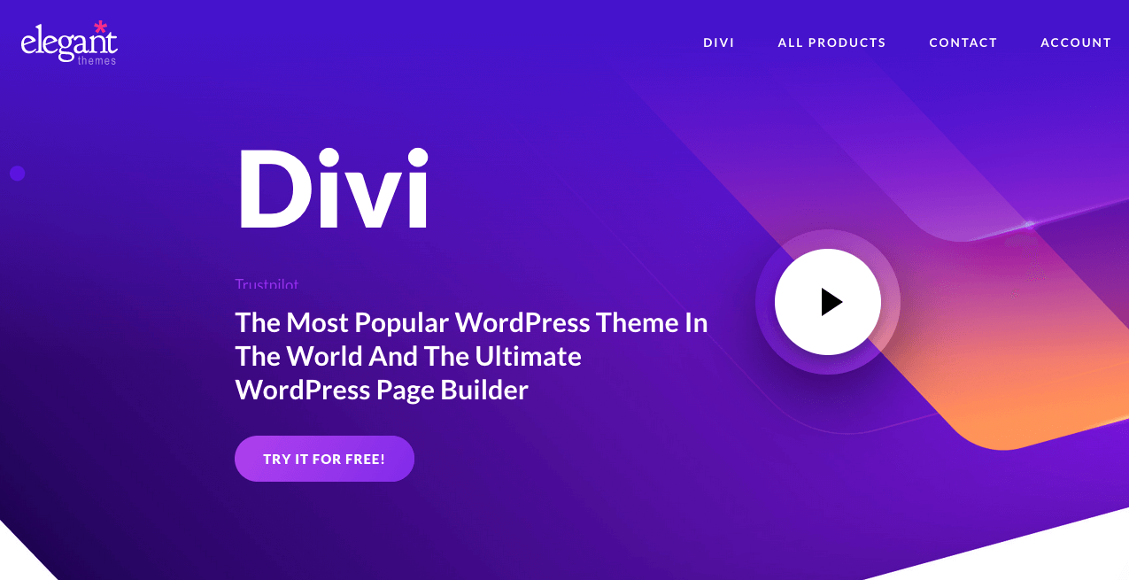 Website Divi Builder von elegant themes.