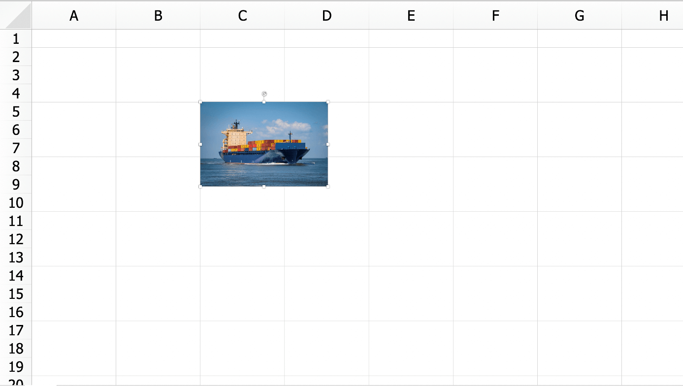 Bild in Excel mit der Maus anpassen
