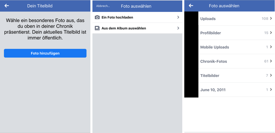 Facebook-Titelbild bearbeiten auf mobilen Geräten