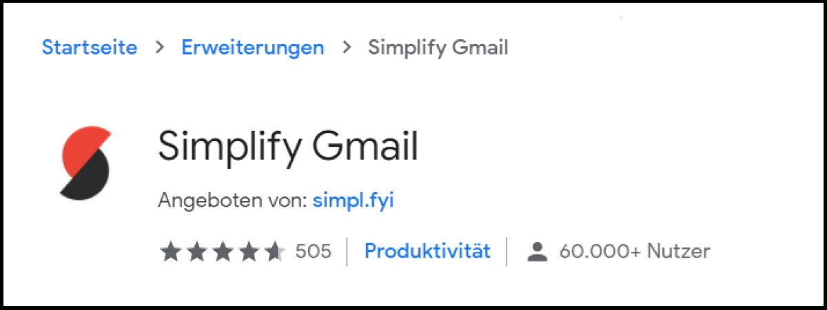 Simplify Gmail reduziert die Gmail-Funktionen auf das Wesentliche.