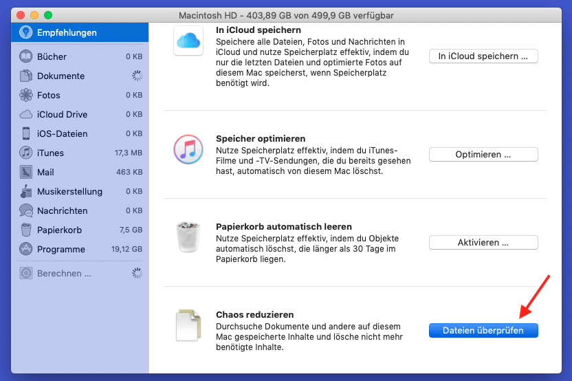 Mac schneller machen: Festplatte verwalten 