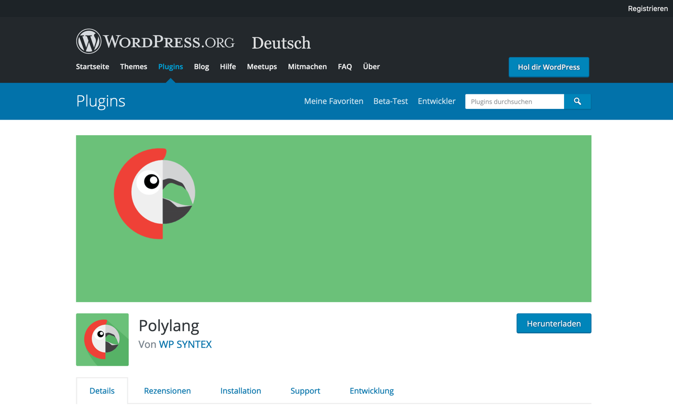 Polylang auf WordPress.org