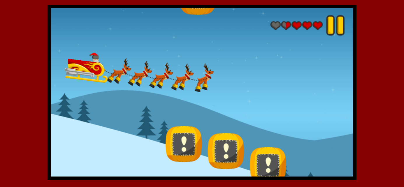 Screenshot des Minigames „Game Christmas Furious“
