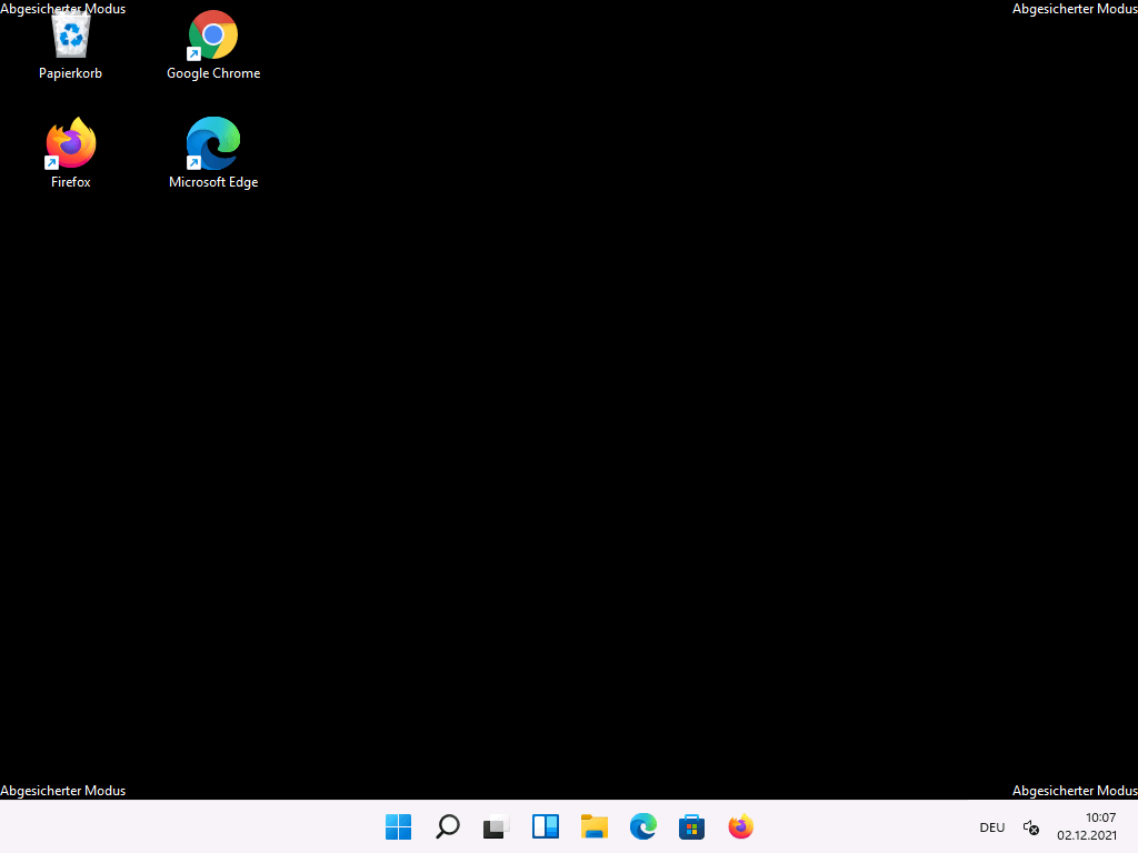 Windows 11 im abgesicherten Modus
