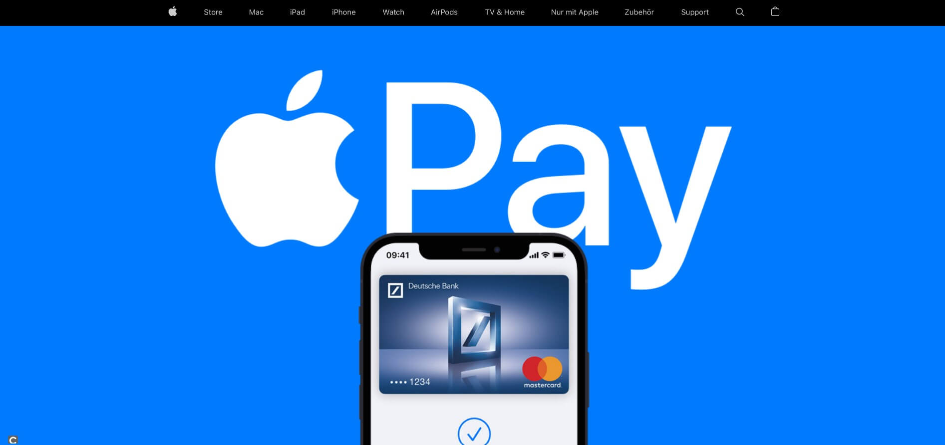 Angebotsseite von Apple Pay