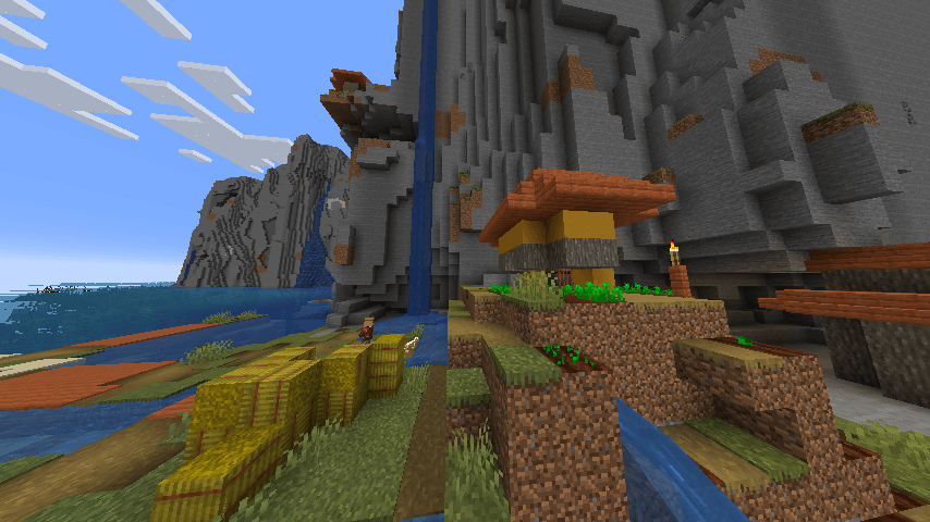 Screenshot vom Vertical Island Village -6537256334104833826 in Minecraft