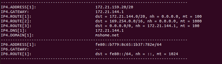Screenshot des Network Managers in Debian