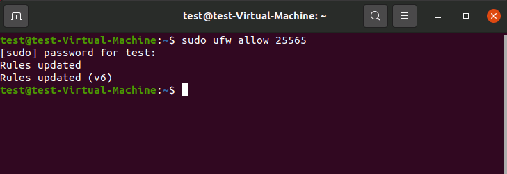 Port-Freigabe (25565) in Ubuntu 20.04