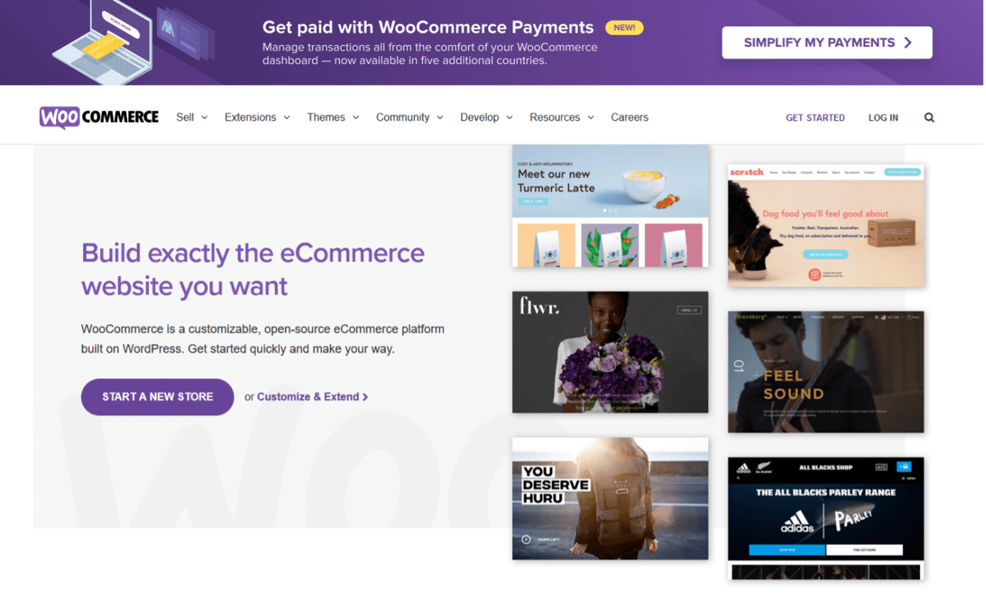 Screenshot der WooCommerce-Plugin-Seite auf WordPress.org