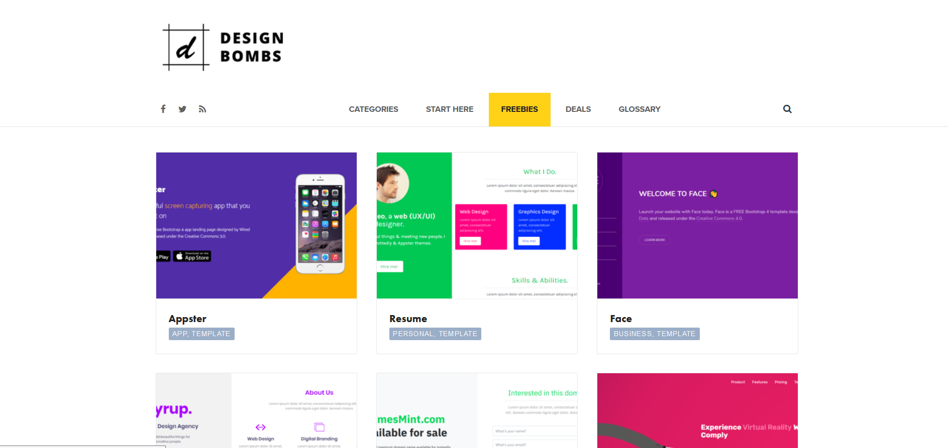 Design Bombs Homepage