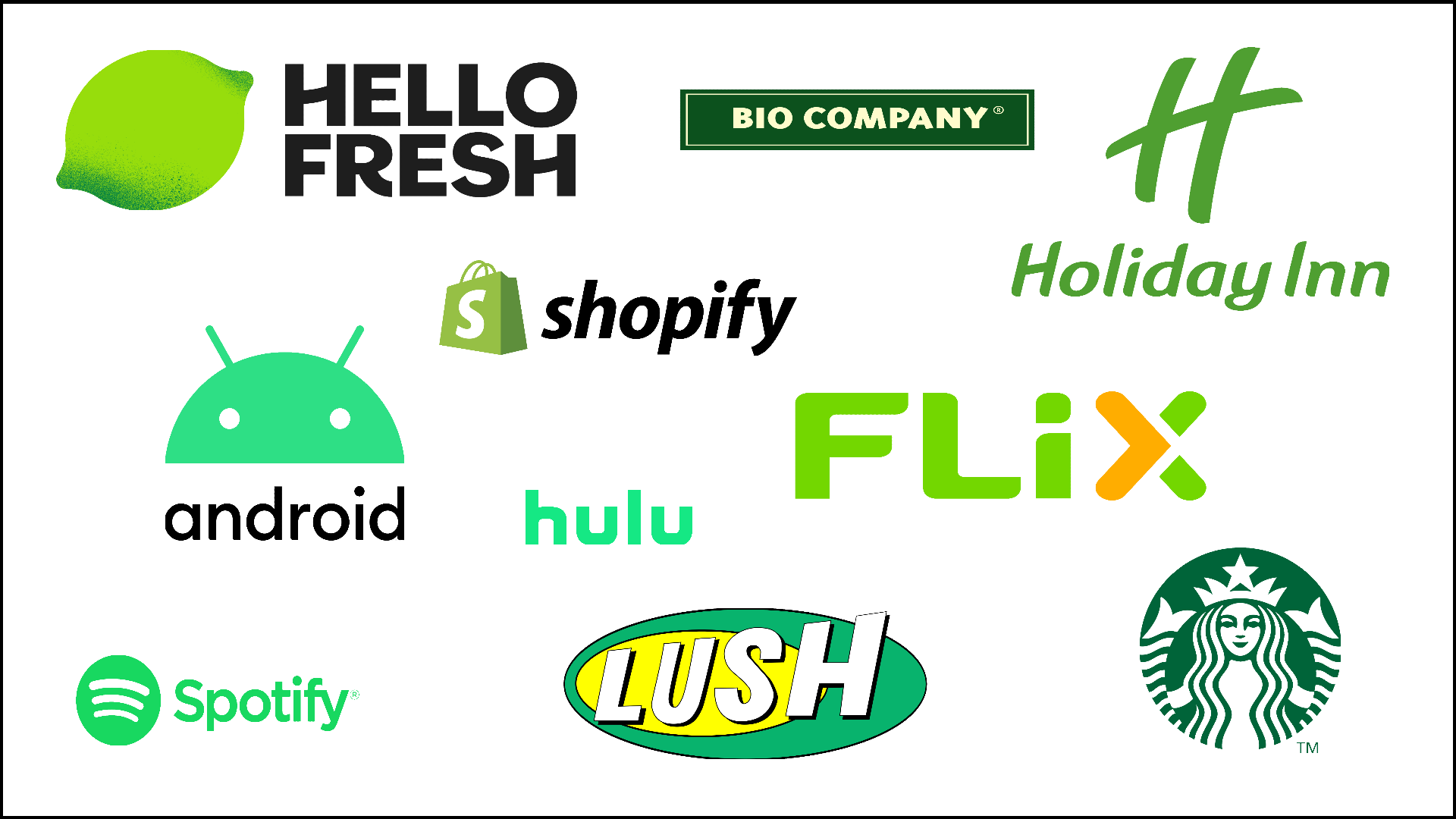 Beispiele für grüne Logos
