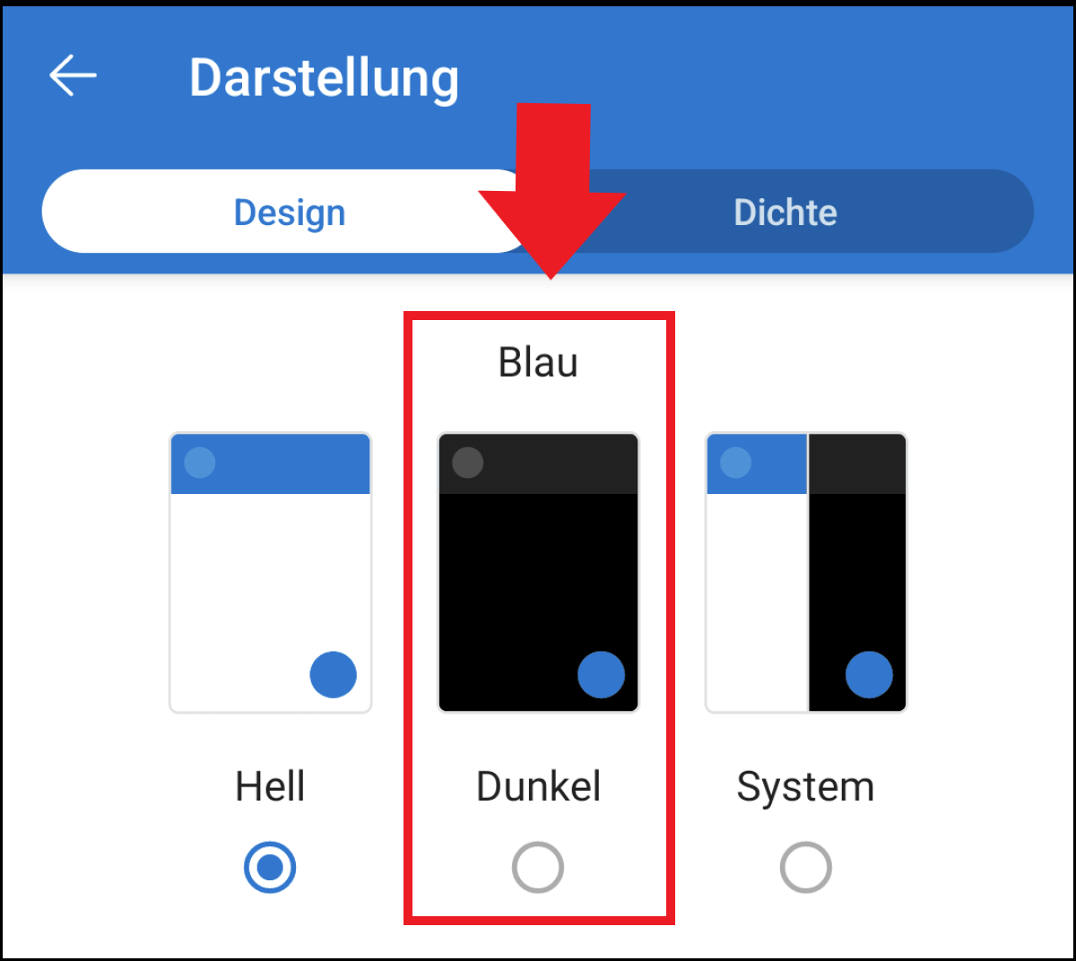 Der Modus „Dunkel“ in der Outlook-Mobile-App Der Modus „Dunkel“ in der Outlook-Mobile-App
