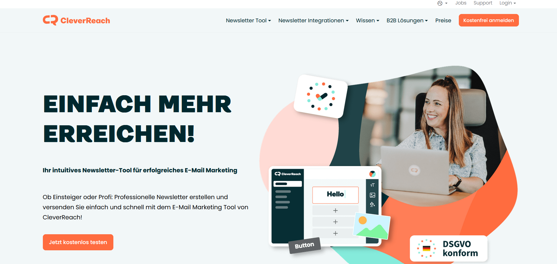 Homepage von CleverReach Homepage von CleverReach