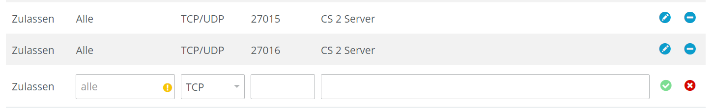 IONOS Kundenkonto: CS2-Server-Portfreigabe
