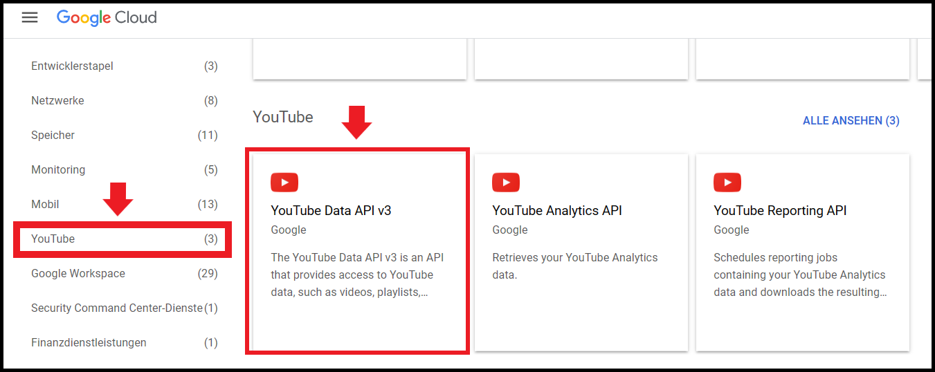 YouTube APIs im Überblick bei Google Cloud YouTube APIs im Überblick bei Google Cloud