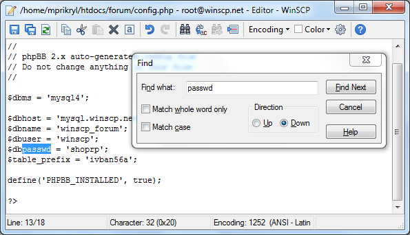 WinSCP: Dateien direkt auf dem Server bearbeiten